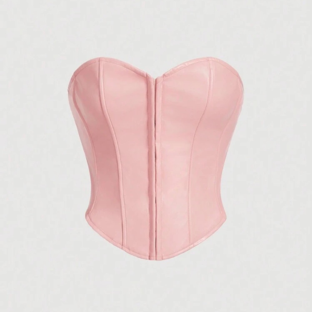 Pink Leather Bustier
